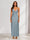 Sheath/Column V-Neck Ruched Ankle-Length Satin Evening Dresses