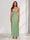 Sheath/Column V-Neck Ruched Ankle-Length Satin Evening Dresses