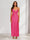 Sheath/Column V-Neck Ruched Ankle-Length Satin Evening Dresses