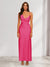 Sheath/Column V-Neck Ruched Ankle-Length Satin Evening Dresses