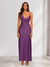 Sheath/Column V-Neck Ruched Ankle-Length Satin Evening Dresses
