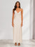 Sheath/Column V-Neck Ruched Ankle-Length Satin Evening Dresses