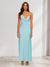 Sheath/Column V-Neck Ruched Ankle-Length Satin Evening Dresses