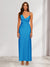 Sheath/Column V-Neck Ruched Ankle-Length Satin Evening Dresses