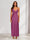Sheath/Column V-Neck Ruched Ankle-Length Satin Evening Dresses