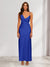 Sheath/Column V-Neck Ruched Ankle-Length Satin Evening Dresses