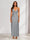 Sheath/Column V-Neck Ruched Ankle-Length Satin Evening Dresses
