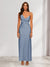 Sheath/Column V-Neck Ruched Ankle-Length Satin Evening Dresses