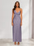 Sheath/Column V-Neck Ruched Ankle-Length Satin Evening Dresses