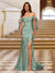 Trumpet/Mermaid Sweetheart Sleeveless Ruched Evening Dresses with Side Slit
