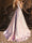 A-Line/Princess Deep V-Neck Sleeveless Ruffles Evening Dresses with Side Slit