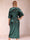 Tulip Crossover V-Neck Short Sleeves Ruched Evening Dresses with Belt
