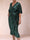 Tulip Crossover V-Neck Short Sleeves Ruched Evening Dresses with Belt