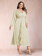 A-Line/Princess Crossover V-Neck Long Sleeves Ruffled Plus Size Evening Dresses