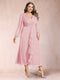 A-Line/Princess Crossover V-Neck Long Sleeves Ruffled Plus Size Evening Dresses