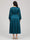 A-Line/Princess V-Neck 3/4 Sleeves Tea-Length Plus Size Mother of the Bride Dresses with Belt