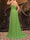 A-Line/Princess Straps Pleated Evening Dresses with Overlay Cap