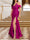Trumpet/Mermaid Off-the-Shoulder Ruched Evening Dresses with Belt & Split Side