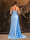 Trumpet/Mermaid One-Shoulder Spaghetti Strap Ruched Evening Dresses with Split Side