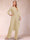 Chiffon Scoop Long Sleeves 2 Pieces Pantsuits with Rhinestone & Jacket