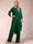 Chiffon Scoop Long Sleeves 2 Pieces Pantsuits with Rhinestone & Jacket