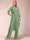 Chiffon Scoop Long Sleeves 2 Pieces Pantsuits with Rhinestone & Jacket