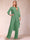 Chiffon Scoop Long Sleeves 2 Pieces Pantsuits with Rhinestone & Jacket