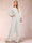 Chiffon Scoop Long Sleeves 2 Pieces Pantsuits with Rhinestone & Jacket