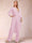 Chiffon Scoop Long Sleeves 2 Pieces Pantsuits with Rhinestone & Jacket