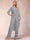 Chiffon Scoop Long Sleeves 2 Pieces Pantsuits with Rhinestone & Jacket
