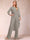 Chiffon Scoop Long Sleeves 2 Pieces Pantsuits with Rhinestone & Jacket