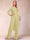 Chiffon Scoop Long Sleeves 2 Pieces Pantsuits with Rhinestone & Jacket