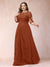 A-Line/Princess Scoop 3/4 Sleeves Plus Size Mother of the Bride Dresses with Applique