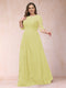 A-Line/Princess Scoop 3/4 Sleeves Plus Size Mother of the Bride Dresses with Applique