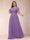 A-Line/Princess Scoop 3/4 Sleeves Plus Size Mother of the Bride Dresses with Applique