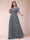 A-Line/Princess Scoop 3/4 Sleeves Plus Size Mother of the Bride Dresses with Applique