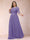 A-Line/Princess Scoop 3/4 Sleeves Plus Size Mother of the Bride Dresses with Applique