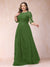A-Line/Princess Scoop 3/4 Sleeves Plus Size Mother of the Bride Dresses with Applique