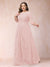 A-Line/Princess Scoop 3/4 Sleeves Plus Size Mother of the Bride Dresses with Applique