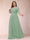A-Line/Princess Scoop 3/4 Sleeves Plus Size Mother of the Bride Dresses with Applique