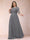 A-Line/Princess Scoop 3/4 Sleeves Plus Size Mother of the Bride Dresses with Applique