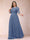A-Line/Princess Scoop 3/4 Sleeves Plus Size Mother of the Bride Dresses with Applique