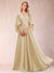 A-Line/Princess V-Neck Half Sleeves Mother of the Bride Dresses with Applique