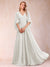 A-Line/Princess V-Neck Half Sleeves Mother of the Bride Dresses with Applique