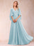 A-Line/Princess V-Neck Half Sleeves Mother of the Bride Dresses with Applique