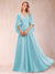 A-Line/Princess V-Neck Half Sleeves Mother of the Bride Dresses with Applique