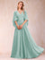 A-Line/Princess V-Neck Half Sleeves Mother of the Bride Dresses with Applique