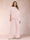 Chiffon Scoop 3/4 Sleeves 2 Pieces Plus Size Pantsuits with Rhinestone & Hollow