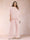 Chiffon Scoop 3/4 Sleeves 2 Pieces Plus Size Pantsuits with Rhinestone & Hollow