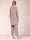 Chiffon Scoop Long Sleeves 3 Pieces Pantsuits with Applique  & Jacket